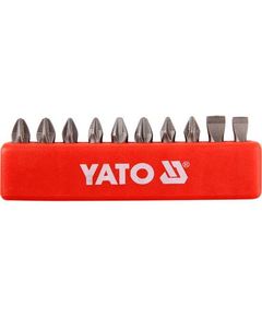 Набір біт YATO 1/4, PH1/1, PH2/2, PZ1/1, PZ2/2, 25 мм, 10 шт., фото  | SNABZHENIE.com.ua