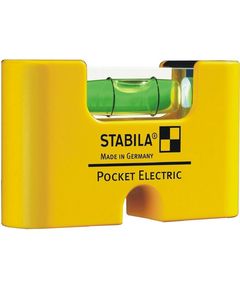 Рівень міні STABILA Pocket Electric PRO магнітний для електриків, 1 капсула, кріп-чохол 7 х 2 х 4 см, фото  | SNABZHENIE.com.ua