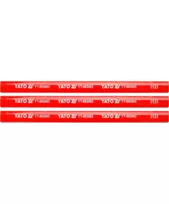 Олівці столярні з твердістю HB YATO: L= 175х 5х 2 мм. 3 шт, в деревяній червоній оболонці, фото  | SNABZHENIE.com.ua