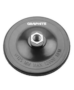 Еластичний диск на липучці 125 мм x M14 GRAPHITE (55H825), фото  | SNABZHENIE.com.ua