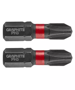 Біти ударні PH3 x 25 мм, 2 шт. GRAPHITE (56H502), фото  | SNABZHENIE.com.ua