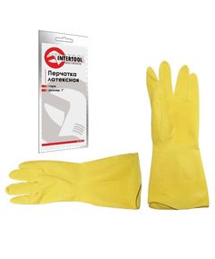 Перчатки латексные INTERTOOL SP-0018, размер 9/L, фото  | SNABZHENIE.com.ua