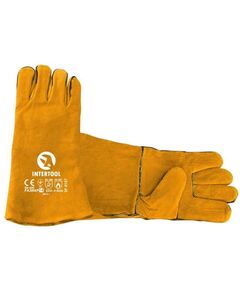 Перчатка замшевая INTERTOOL SP-0157, желтая, размер 14, фото  | SNABZHENIE.com.ua