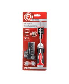Реверсивная отвертка с 14 насадками INTERTOOL VT-1002, фото  | SNABZHENIE.com.ua