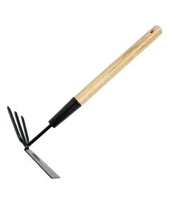 Сапка з мотигою INTERTOOL FT-0005 445x120/140 мм з дерев'яною ручкою, фото  | SNABZHENIE.com.ua