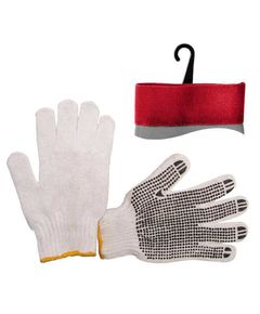 Перчатка х/б трикотажная с PVC покрытием (белая) INTERTOOL SP-0005, фото  | SNABZHENIE.com.ua