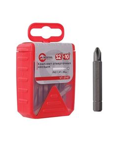 Комплект насадок PH2 1/4 50 мм, 10 шт. INTERTOOL VT-5947, фото  | SNABZHENIE.com.ua