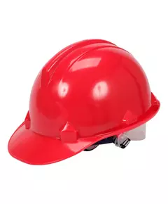 Каска для захисту голови VOREL червона з матеріалу HDPE, фото  | SNABZHENIE.com.ua