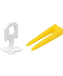Клипы и клинья для укладки керамической плитки VOREL : 1 мм, t≤ 14 мм. 50 + 50 шт., фото  | SNABZHENIE.com.ua