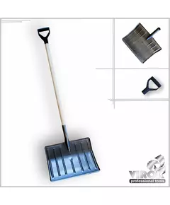 Лопата металева  для прибирання снігу VIROK з держаком (молоткове пофарбування), фото  | SNABZHENIE.com.ua