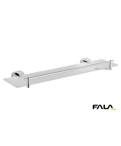 Настенная стеклянная полка FALA 52 см с хромированным каркасом 69308, фото  | SNABZHENIE.com.ua