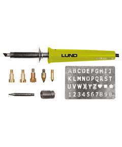 Паяльник-випалювач по дереву LUND: P=30Вт, макс. t= 400°C, с наконечниками, 11 элементов., фото  | SNABZHENIE.com.ua