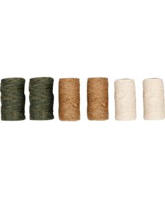 Шнурки джутові-бавовняні FLO, 6 рул., різнокольорові, 1/ 1/ 1,5 мм х 80/ 40/ 40 м [36/144], фото  | SNABZHENIE.com.ua