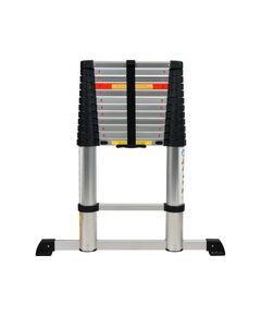 Телескопічна розтяжна драбина VOREL, 13 щаблів, h=3.8 м, макс. вага- 150 кг, з алюмінію, фото  | SNABZHENIE.com.ua