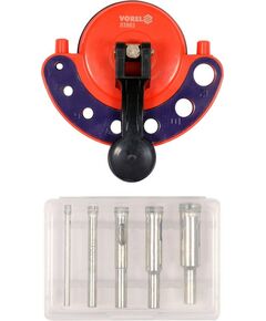 Шаблон для сверления в плитке VOREL: со сверлами Ø 4-12 мм, l= 55 мм и присоской [12/36], фото  | SNABZHENIE.com.ua