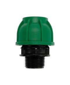 Муфта для пластиковых труб с наружной резьбой 32 мм - 1 FLO полипропиленовая, для давления 1 MPa, фото  | SNABZHENIE.com.ua