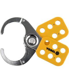Затискач пружинний сталевий VOREL : Ø6 x 48 мм, для 6 навісних замків з дугою Ø≤ 10 мм, фото  | SNABZHENIE.com.ua
