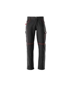 Робочі штани COMFY YATO, XXL, чорні з червоним, 7 кишень, 100% бавовна, фото  | SNABZHENIE.com.ua