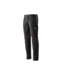 Рабочие штаны COMFY YATO XL, черные с красным, 7 карманов, 100% хлопок, фото  | SNABZHENIE.com.ua