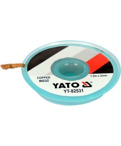 Плетена мідна стрічка для очищення від припою YATO, 1,5 м, 2 мм, фото  | SNABZHENIE.com.ua