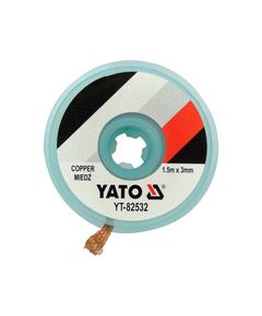 Стрічка мідна плетена для очищення від припою YATO, 1,5 м, 3 мм, фото  | SNABZHENIE.com.ua