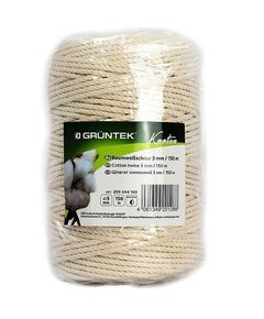 Котоновий шпагат Gruntek, 3 мм, 150 м - універсальний для рукоділля, фото  | SNABZHENIE.com.ua