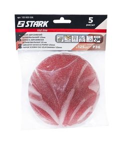 Шлифовальная бумага Stark D125 мм, зерно 36, 5 шт., фото  | SNABZHENIE.com.ua