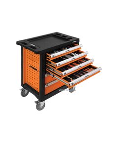 Шафа для майстерні STHOR на колесах, 975х 765х 465 мм с 6 ящиками и инструментами, 302 шт, фото  | SNABZHENIE.com.ua