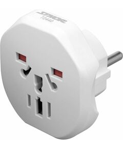 Розетка-адаптер електромережевий до 250 В, 10 А STHOR з універсальним гніздом і вилкою ЄВРО-стандарт, фото  | SNABZHENIE.com.ua