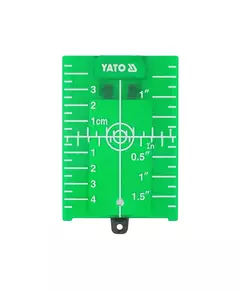 Пластина прицільна для нівеліра з лазерним зеленим променем YATO 105х 75х 3,2 мм, фото  | SNABZHENIE.com.ua