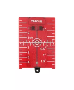 Пластина прицільна для нівеліра з лазерним червоним променем YATO 105х 75х 3,2 мм, фото  | SNABZHENIE.com.ua