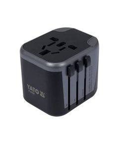 Адаптер-розетка YATO 110-240 В, 8 А, з USB YT-81301 універсальний, фото  | SNABZHENIE.com.ua