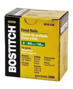 Гвозді BOSTITCH SB16-2.00, 16 калібр, 2 дюйми, 1000 шт., фото  | SNABZHENIE.com.ua