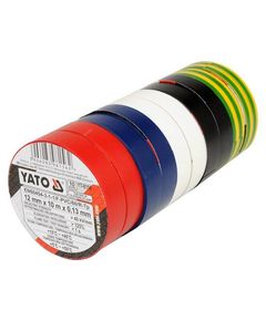 Изолента YATO 12 мм х 10 м, 10 шт, 5 цветов (YT-8156) - набор, фото  | SNABZHENIE.com.ua