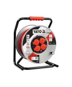 Удлинитель сетевой на катушке 40 м, 3-жильный, 2,5 мм YATO YT-8107, фото  | SNABZHENIE.com.ua