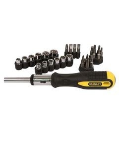 Викрутка-держатель біт з трещіткою, 29 біт STANLEY 0-54-925, фото  | SNABZHENIE.com.ua