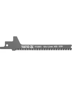 Полотно по дереву для саблевой пилы HCS YATO: кривой рез, 120x 23,7 мм, t= 1,2 мм, 12 зубов/1", фото  | SNABZHENIE.com.ua