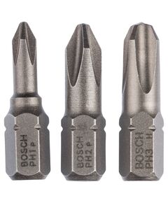 Набор насадок Extra Hard PH1, PH2, PH3 BOSCH 25 мм, 3 шт., фото  | SNABZHENIE.com.ua