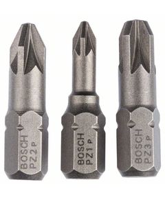 Набор бит Extra Hard 3 шт. PZ1, PZ2, PZ3 25 мм BOSCH, фото  | SNABZHENIE.com.ua