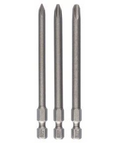 Набір насадок для загвинчування BOSCH Extra-Hart PH1, PH2, PH3, 89 мм, 3 шт., фото  | SNABZHENIE.com.ua
