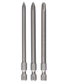 Набор бит Extra-Hart PH1, PH2, PH3, 3 шт. по 89 мм, BOSCH 2607001757, фото  | SNABZHENIE.com.ua