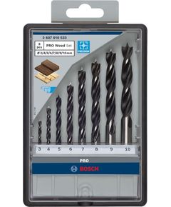Набор свердел по дереву Bosch Robust Line, 3-10 мм, 8 шт., фото  | SNABZHENIE.com.ua