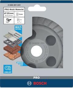 Алмазный шлифовальный круг BOSCH Turbo 125x22,23 мм, 5 мм, фото  | SNABZHENIE.com.ua