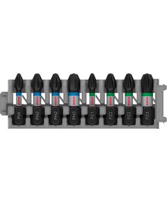 Комплект насадок Impact Control 8 шт. BOSCH (PH1, PH2, PH3, PZ2, PZ3), фото  | SNABZHENIE.com.ua
