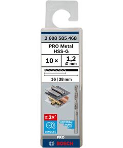 Свердло по металлу HSS-G 1,2x16x38 мм, DIN 338, BOSCH 2608585468, фото  | SNABZHENIE.com.ua
