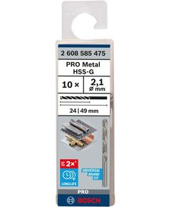 Сверло по металлу HSS-G 2,1 x 24 x 49 мм DIN 338 BOSCH 2608585475, фото  | SNABZHENIE.com.ua