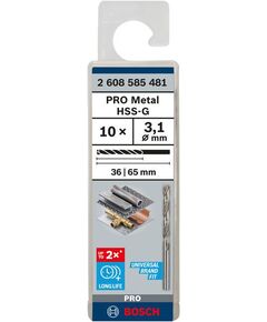 Свердла HSS-G по металлу BOSCH DIN 338, 3,1x36x65 мм, фото  | SNABZHENIE.com.ua