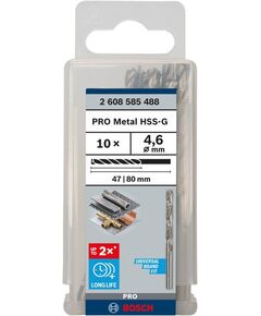 Свердло по металлу HSS-G 4,6x47x80 мм DIN 338, BOSCH 2608585488, фото  | SNABZHENIE.com.ua
