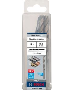 Свердло по металлу HSS-G 8,4x75 мм DIN 338, BOSCH 2608585511, фото  | SNABZHENIE.com.ua