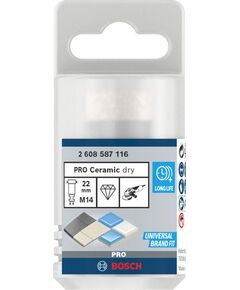 Алмазні свердла BOSCH Dry Speed 22 x 35 мм для сухого свердління кераміки, фото  | SNABZHENIE.com.ua
